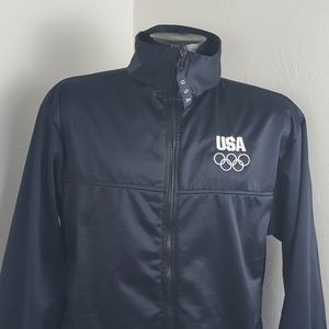 USA Olympic Committee jacket blue full zipper embroidered adult size L
